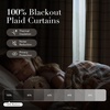 NICETOWN Buffalo Plaid Full Blackout Linen Curtain Panels 84 Inches(Diagonal Check | Linen)