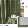 NICETOWN Buffalo Plaid Full Blackout Linen Curtain Panels 84 Inches(Diagonal Check | Moss Green)