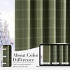 NICETOWN Buffalo Plaid Full Blackout Linen Curtain Panels 84 Inches(Diagonal Check | Moss Green)