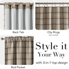 NICETOWN Buffalo Plaid Full Blackout Linen Curtain Panels 84 Inches(Grid Pattern | Light Greige)