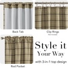 NICETOWN Buffalo Plaid Full Blackout Linen Curtain Panels 84 Inches(Grid Pattern | Linen)