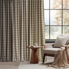 NICETOWN Buffalo Plaid Full Blackout Linen Curtain Panels 84 Inches(Grid Pattern | Linen)