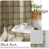 NICETOWN Buffalo Plaid Full Blackout Linen Curtain Panels 84 Inches(Grid Pattern | Linen)