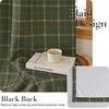 NICETOWN Buffalo Plaid Full Blackout Linen Curtain Panels 84 Inches(Grid Pattern | Moss Green)