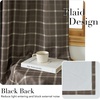 NICETOWN Buffalo Plaid Full Blackout Linen Curtain Panels 84 Inches(Grid Pattern | Taupe)