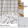 NICETOWN Buffalo Plaid Full Blackout Linen Curtain Panels 84 Inches(Grid Pattern | White)