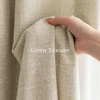 NICETOWN DIY Pinch Pleat Greige 100% Blackout Linen Curtains 96 inches Long, Back Tab/Rod Pocket/Hook Belt Heavyweight Window Treatments White Liner for Bedroom, 2 Panels, W52 x L96(Beige)