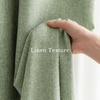 NICETOWN DIY Pinch Pleat Greige 100% Blackout Linen Curtains 96 inches Long, Back Tab/Rod Pocket/Hook Belt Heavyweight Window Treatments White Liner for Bedroom, 2 Panels, W52 x L96(Sage Green)