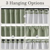 NICETOWN DIY Pinch Pleat Greige 100% Blackout Linen Curtains 96 inches Long, Back Tab/Rod Pocket/Hook Belt Heavyweight Window Treatments White Liner for Bedroom, 2 Panels, W52 x L96(Sage Green)