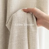 NICETOWN DIY Pinch Pleat Greige 100% Blackout Linen Curtains 96 inches Long, Back Tab/Rod Pocket/Hook Belt Heavyweight Window Treatments White Liner for Bedroom, 2 Panels, W52 x L96(Greige)