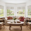 NICETOWN Farmhouse Geometric Curtains 96 inches Long, Natural Linen Semi Sheer (250GSM) Diamond Pattern Pocket & Back Tab Window Treatments Light Filtering for Living Room, W52 x L96, 2 Panels(Natural)