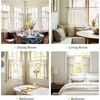 NICETOWN Natural Faux Linen Curtains 63 Inch Length 2 Panels, W55xL63(Beige)