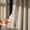 NICETOWN Natural Faux Linen Curtains 63 Inch Length 2 Panels, W55xL63(Khaki)