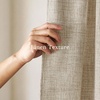 NICETOWN Natural Faux Linen Curtains 63 Inch Length 2 Panels, W55xL63(Khaki)