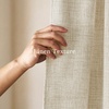 NICETOWN Natural Faux Linen Curtains 63 Inch Length 2 Panels, W55xL63(Linen)