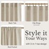 NICETOWN Natural Faux Linen Curtains 63 Inch Length 2 Panels, W55xL63(Linen)