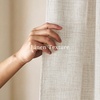 NICETOWN Natural Faux Linen Curtains 63 Inch Length 2 Panels, W55xL63(Natural)