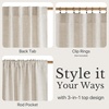 NICETOWN Natural Faux Linen Curtains 63 Inch Length 2 Panels, W55xL63(Natural)