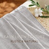 NICETOWN Natural Faux Linen Curtains 63 Inch Length 2 Panels, W55xL63(Purple)