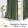 NICETOWN Natural Pinch Pleated Linen Kitchen Window Curtains(Forest Green)