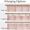 NICETOWN Natural Pinch Pleated Linen Kitchen Window Curtains(Light Pink)