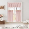 NICETOWN Natural Pinch Pleated Linen Kitchen Window Curtains(Light Pink)