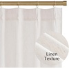 NICETOWN Natural Pinch Pleated Linen Kitchen Window Curtains(Natural)