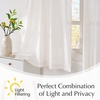 NICETOWN Natural Pinch Pleated Linen Kitchen Window Curtains(Natural)