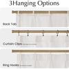 NICETOWN Natural Pinch Pleated Linen Kitchen Window Curtains(Natural)