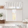NICETOWN Natural Pinch Pleated Linen Kitchen Window Curtains(Natural)