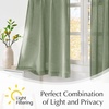 NICETOWN Natural Pinch Pleated Linen Kitchen Window Curtains(Sage Green)