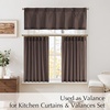 NICETOWN Natural Pinch Pleated Linen Kitchen Window Curtains(Taupe)