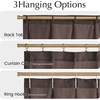 NICETOWN Natural Pinch Pleated Linen Kitchen Window Curtains(Taupe)
