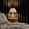 NICETOWN Olive Green Linen Plaid Bedroom Curtains, Rod Pocket & Back Tab Geometric Jacquard Thick Wovern Mudcloth Light Filtering Window Treatments for Home Decor, W52 x L84, 2 Panels(Black)