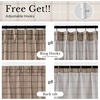 NICETOWN Pinch Pleated Blue Plaid Curtains 2 Panels, W40 x L84 in, Linen Blend Light Filtering Privacy Draperies with Grid Tartan Pattern, Premium Curtains for Living Room, Dining Room with Hooks(Tan)