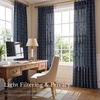 NICETOWN Pinch Pleated Blue Plaid Curtains 2 Panels, W40 x L84 in, Linen Blend Light Filtering Privacy Draperies with Grid Tartan Pattern, Premium Curtains for Living Room, Dining Room with Hooks(Dark Blue)