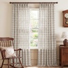 NICETOWN Pinch Pleated Blue Plaid Curtains 2 Panels, W40 x L84 in, Linen Blend Light Filtering Privacy Draperies with Grid Tartan Pattern, Premium Curtains for Living Room, Dining Room with Hooks(Linen White)