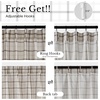 NICETOWN Pinch Pleated Blue Plaid Curtains 2 Panels, W40 x L84 in, Linen Blend Light Filtering Privacy Draperies with Grid Tartan Pattern, Premium Curtains for Living Room, Dining Room with Hooks(Off-white)