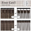 NICETOWN Pinch Pleated Blue Plaid Curtains 2 Panels, W40 x L84 in, Linen Blend Light Filtering Privacy Draperies with Grid Tartan Pattern, Premium Curtains for Living Room, Dining Room with Hooks(Deep Taupe)