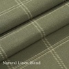 NICETOWN Pinch Pleated Blue Plaid Curtains 2 Panels, W40 x L84 in, Linen Blend Light Filtering Privacy Draperies with Grid Tartan Pattern, Premium Curtains for Living Room, Dining Room with Hooks(Moss Green)