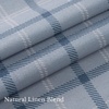 NICETOWN Pinch Pleated Blue Plaid Curtains 2 Panels, W40 x L84 in, Linen Blend Light Filtering Privacy Draperies with Grid Tartan Pattern, Premium Curtains for Living Room, Dining Room with Hooks(Dusty Blue)