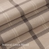 NICETOWN Pinch Pleated Blue Plaid Curtains 2 Panels, W40 x L84 in, Linen Blend Light Filtering Privacy Draperies with Grid Tartan Pattern, Premium Curtains for Living Room, Dining Room with Hooks(Tan)