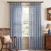 NICETOWN Pinch Pleated Blue Plaid Curtains 2 Panels, W40 x L84 in, Linen Blend Light Filtering Privacy Draperies with Grid Tartan Pattern, Premium Curtains for Living Room, Dining Room with Hooks(Dusty Blue)