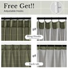 NICETOWN Pinch Pleated Blue Plaid Curtains 2 Panels, W40 x L84 in, Linen Blend Light Filtering Privacy Draperies with Grid Tartan Pattern, Premium Curtains for Living Room, Dining Room with Hooks(Moss Green)