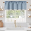 NICETOWN Sage Green 2 Layers Linen Valance, 52″ W x 18″ L, 1 Panel(Dusty Blue)