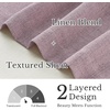 NICETOWN Sage Green 2 Layers Linen Valance, 52″ W x 18″ L, 1 Panel(Dusty Mauve)