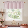 NICETOWN Sage Green 2 Layers Linen Valance, 52″ W x 18″ L, 1 Panel(Light Pink)