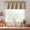 NICETOWN Sage Green 2 Layers Linen Valance, 52″ W x 18″ L, 1 Panel(Natural)