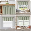 NICETOWN Sage Green 2 Layers Linen Valance, 52″ W x 18″ L, 1 Panel(Sage Green)