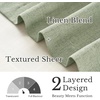 NICETOWN Sage Green 2 Layers Linen Valance, 52″ W x 18″ L, 1 Panel(Sage Green)
